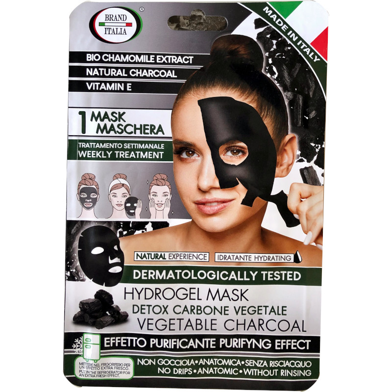 Hydrogel mask maschera carbone vegetale