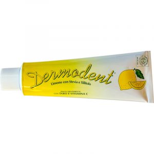 Dermodent dentifricio limone con stevia e xilitolo