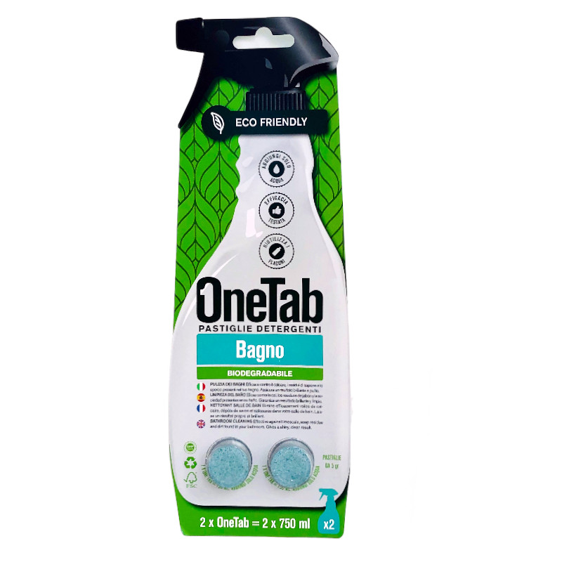 OneTab pastiglie detergenti bagno eco friendly