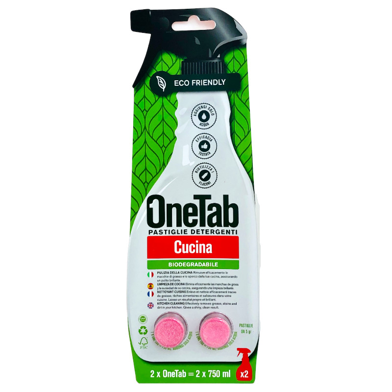 OneTab pastiglie detergenti cucina eco friendly
